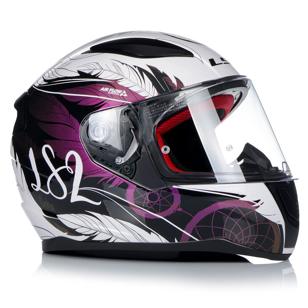 Riderwear | LS2 FF353 RAPID-II BOHO Ladies Helmet - White Pink