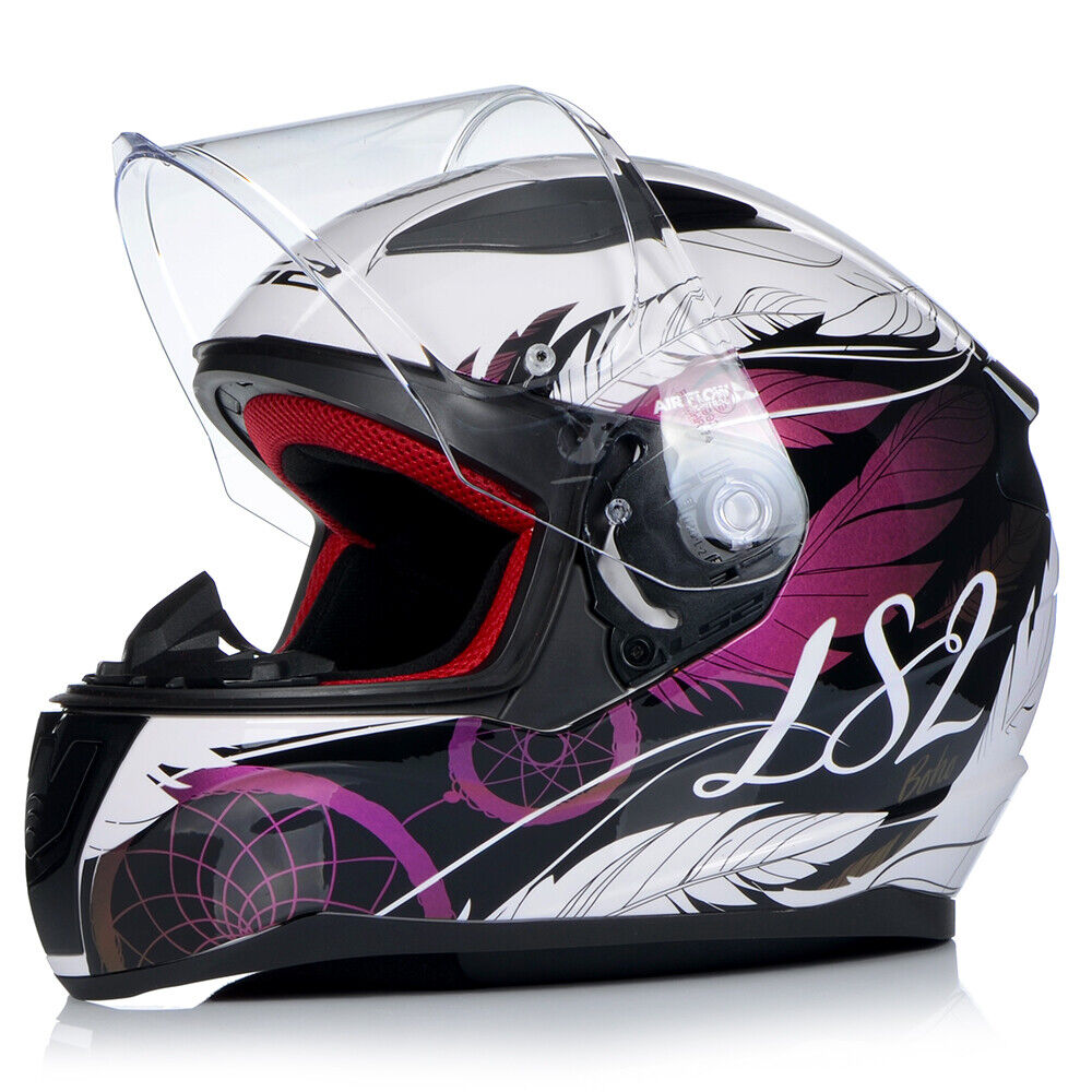 Riderwear | LS2 FF353 RAPID-II BOHO Ladies Helmet - White Pink