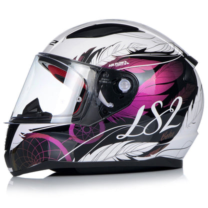 Riderwear | LS2 FF353 RAPID-II BOHO Ladies Helmet - White Pink