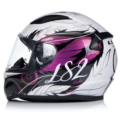 Riderwear | LS2 FF353 RAPID-II BOHO Ladies Helmet - White Pink