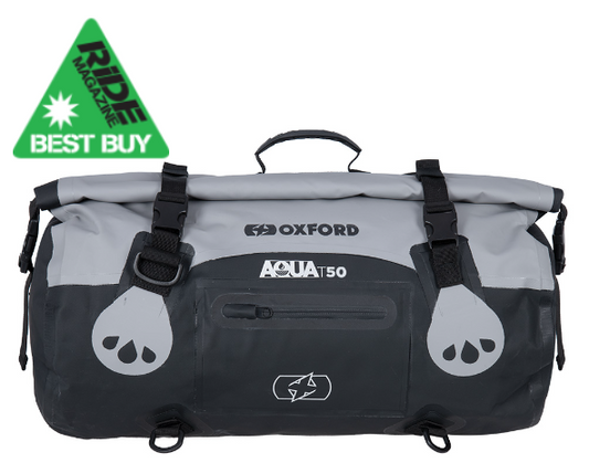 Oxford Aqua T-50 Motorcycle Roll Bag - Grey/Black