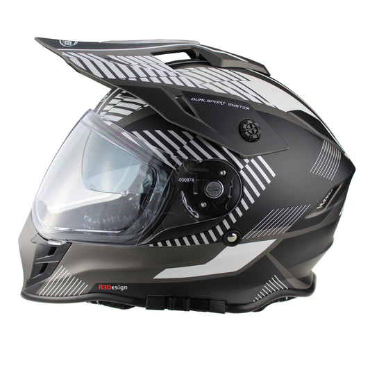 Viper Rxv288 Dual Sport Motorbike Helmet Force Black With Free Pinlock Lens Included