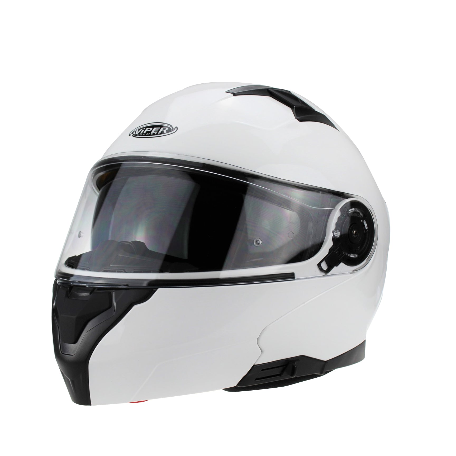 VIPER RSV345 FLIP UP MOTORBIKE HELMET - WHITE