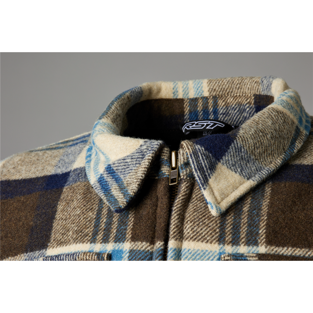 BRUSHED CE MENS TEXTILE SHIRT - BROWN