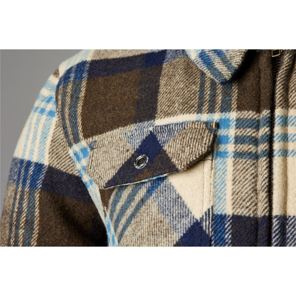 BRUSHED CE MENS TEXTILE SHIRT - BROWN