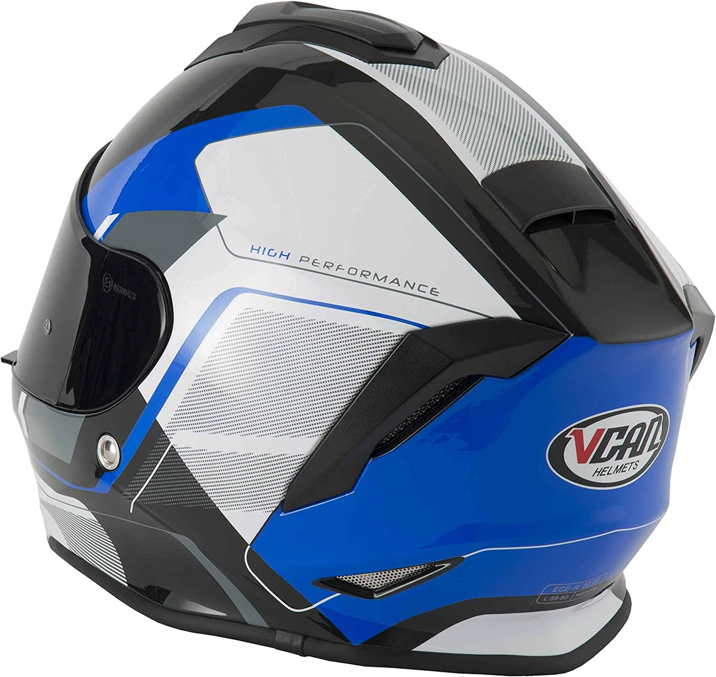 VCAN V151 FULL FACE CRASH HELMET PULSAR BLUE Riderwear