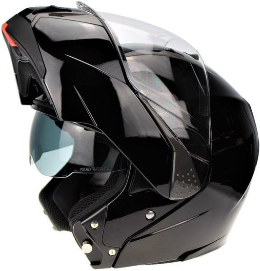 3GO E335 FLIP-UP MODULAR HELMET - GLOSS BLACK