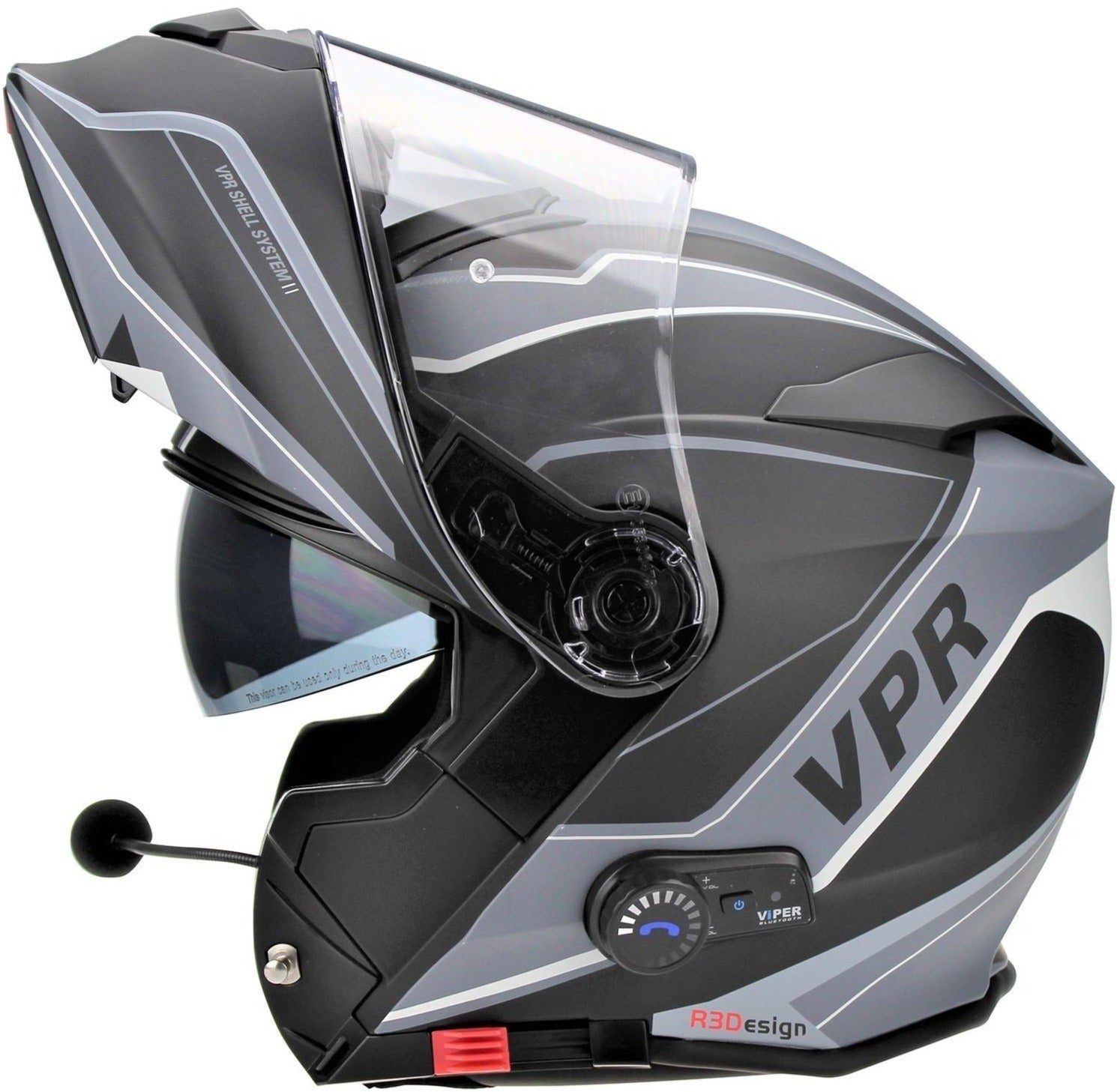 VIPER V171 BLUETOOTH HELMET-MATT BLACK/GREY