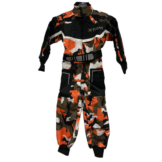 XTRM KIDS MOTOCROSS KART SUIT - CAMO ORANGE