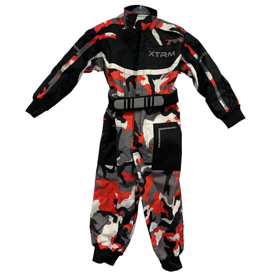 XTRM KIDS MOTOCROSS KART SUIT - CAMO RED