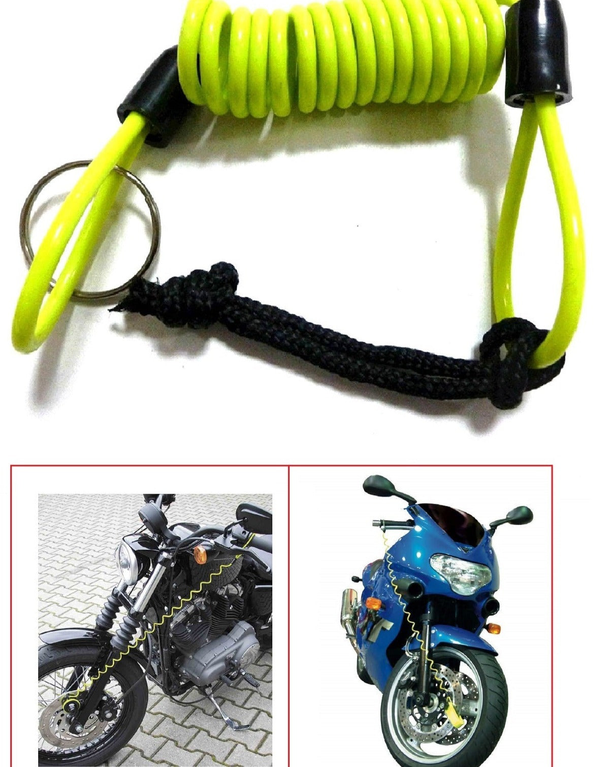 XTRM DISC LOCK REMINDER CABLE - HI VIZ