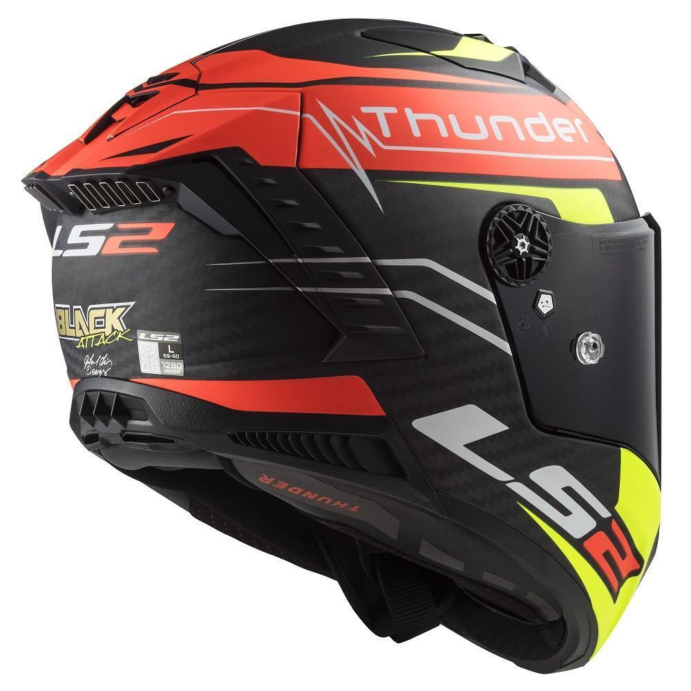 LS2 FF805 THUNDER CARBON RACING HELMET- ATTACK RED