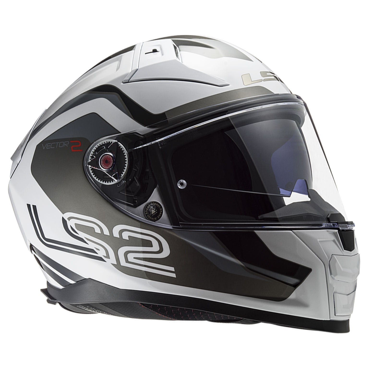 Riderwear | LS2 FF811 VECTOR-II Fibreglass Helmet - METRIC White Silver