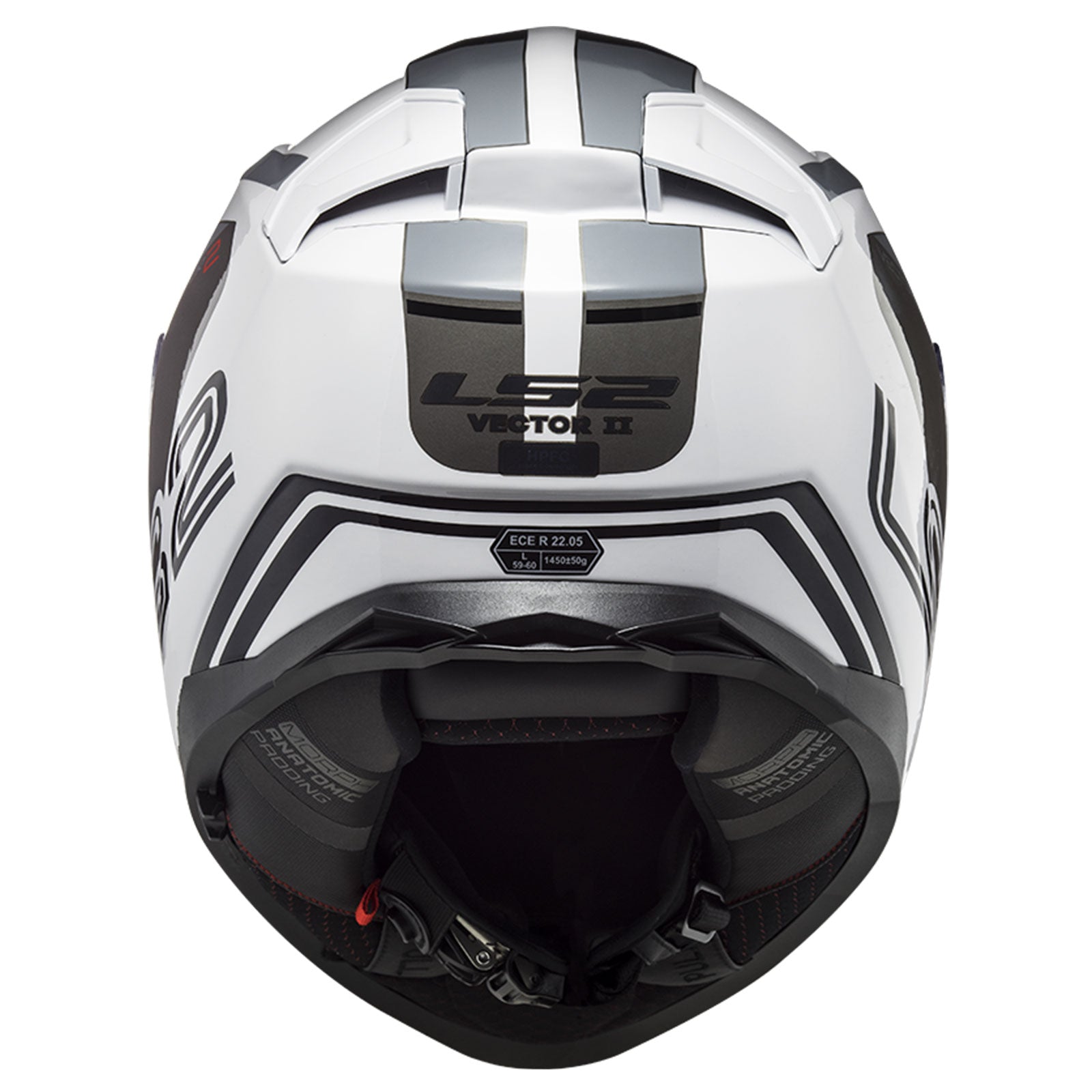 Riderwear | LS2 FF811 VECTOR-II Fibreglass Helmet - METRIC White Silver