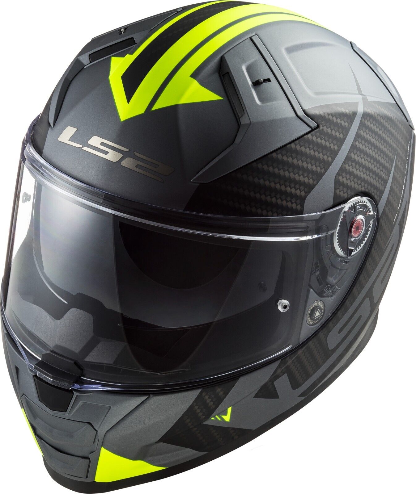 Riderwear | LS2 FF811 VECTOR-II Fibreglass Helmet - SPLITTER Yellow