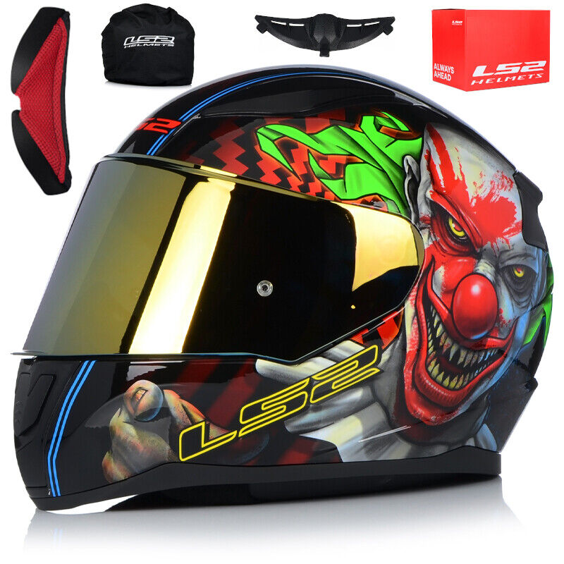 Riderwear | LS2 FF353 RAPID-II HAPPY DREAMS Helmet with Gold Visor