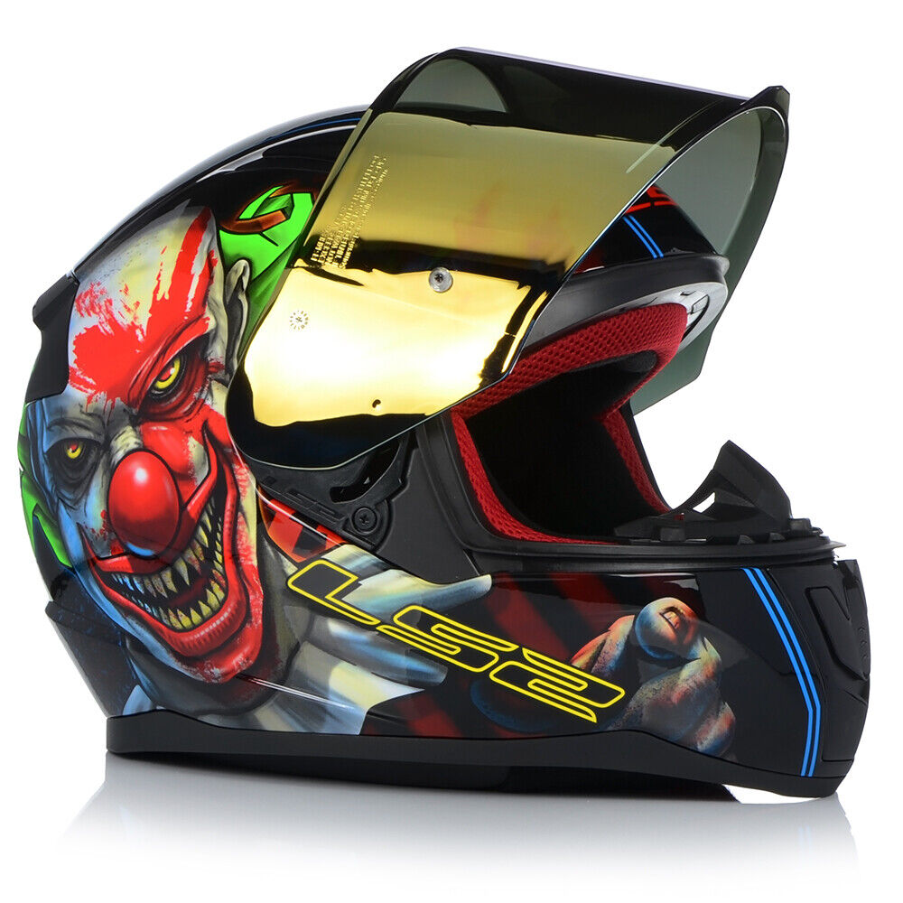 Riderwear | LS2 FF353 RAPID-II HAPPY DREAMS Helmet with Gold Visor