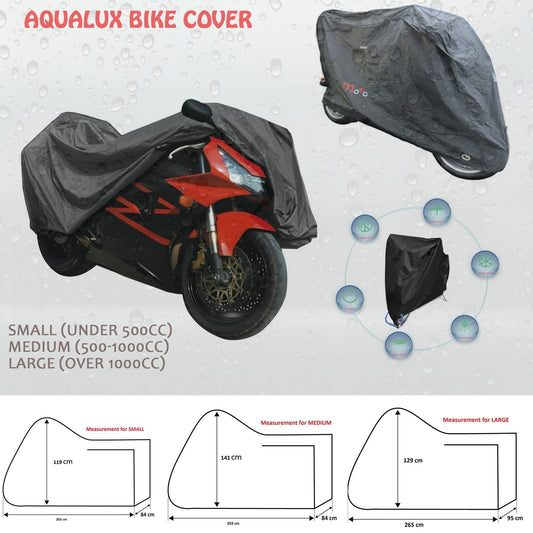 VIPER AQUALUX PLUS MOTORBIKE COVER - DARK GREY