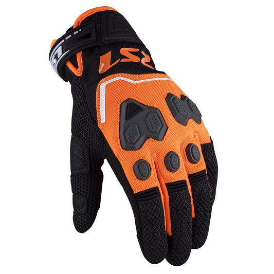 LS2 VEGA SHORT SUMMER GLOVES - BLACK ORANGE