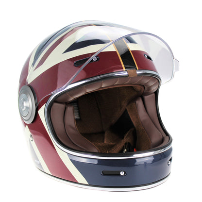 VPR.303 F659 FIBERGLASS FULL FACE RETRO HELMET - UNION JACK