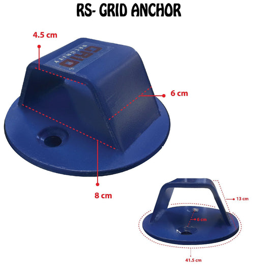 GRID SECURITY GROUND / WALL ANCHOR 2 BOLTS