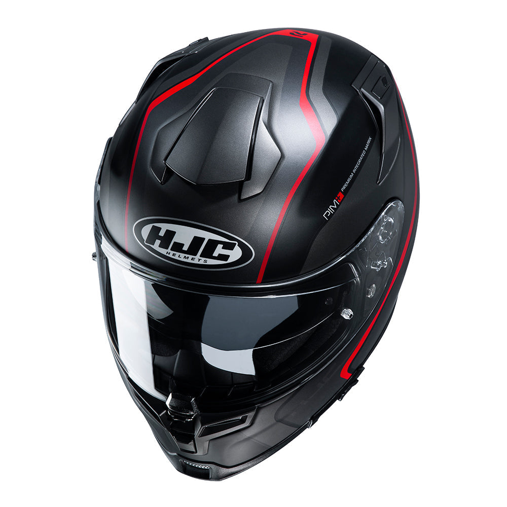 Hjc black discount and red helmet