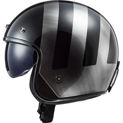 Riderwear | LS2 OF601 BOB II Open Face Helmet - Black Jeans
