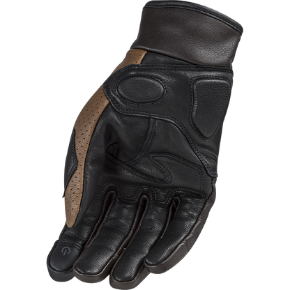 LS2 RUST MAN LEATHER GLOVES - BROWN