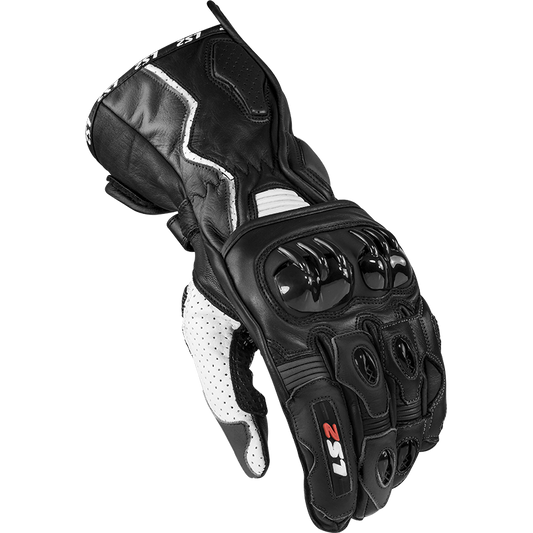 LS2 SWIFT LEATHER RACING GLOVES - BLACK
