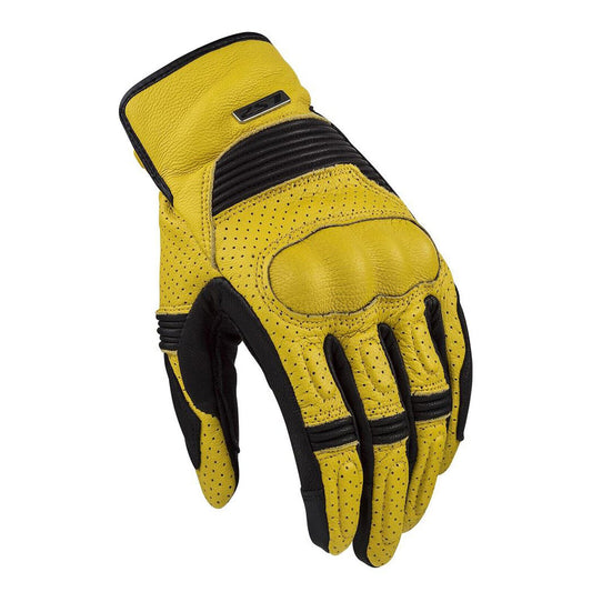 LS2 DUSTER MAN LEATHER GLOVES - MUSTARD