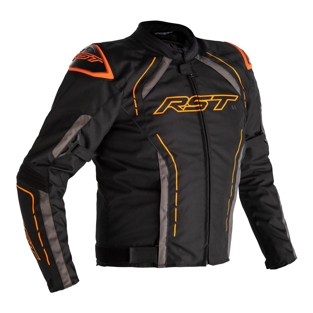 S1 CE MENS TEXTILE JACKET - NEON ORANGE