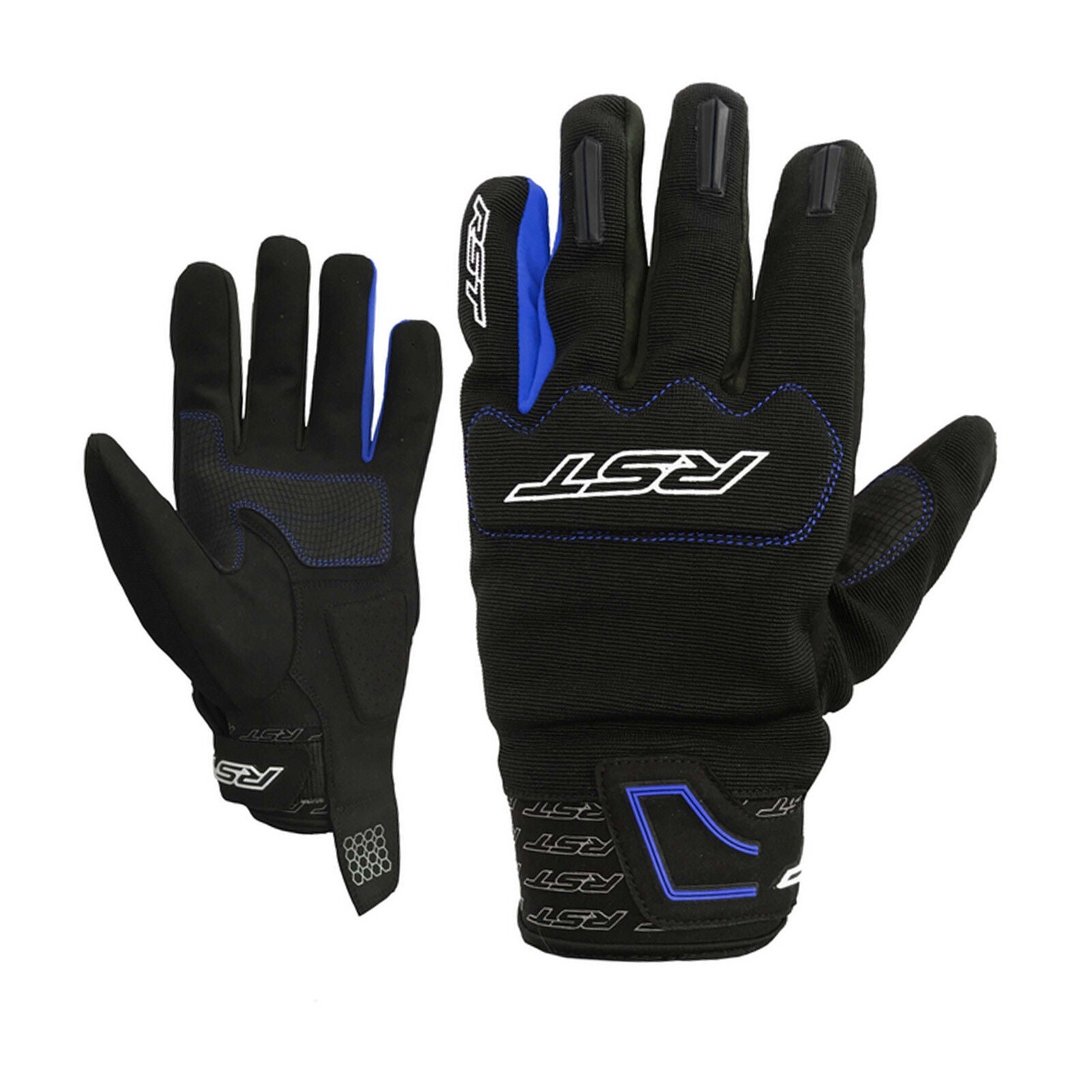 RST Rider CE Guanti Moto Uomo Nero/Rosso - Taglia 9 Con Protezione Nocche
