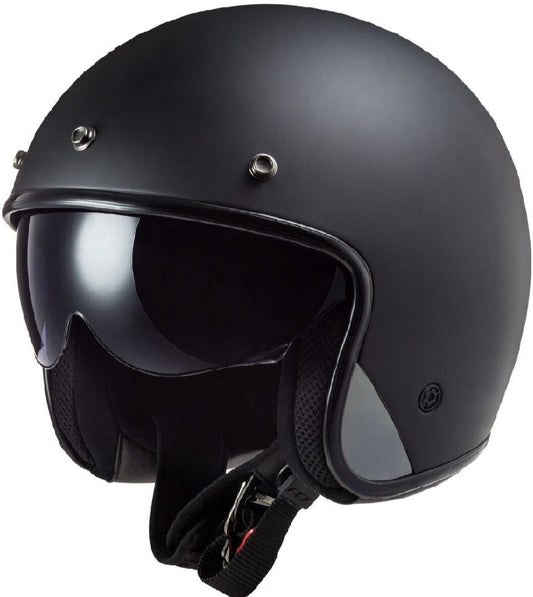Riderwear | LS2 OF601 BOB II Open Face Helmet - Matt Black