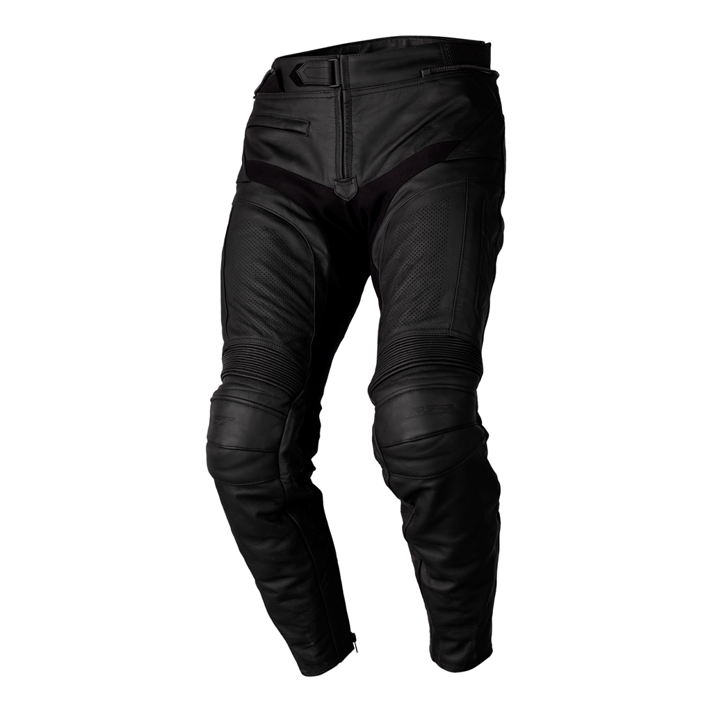 TOUR1 CE MENS SL LEATHER JEANS - BLACK