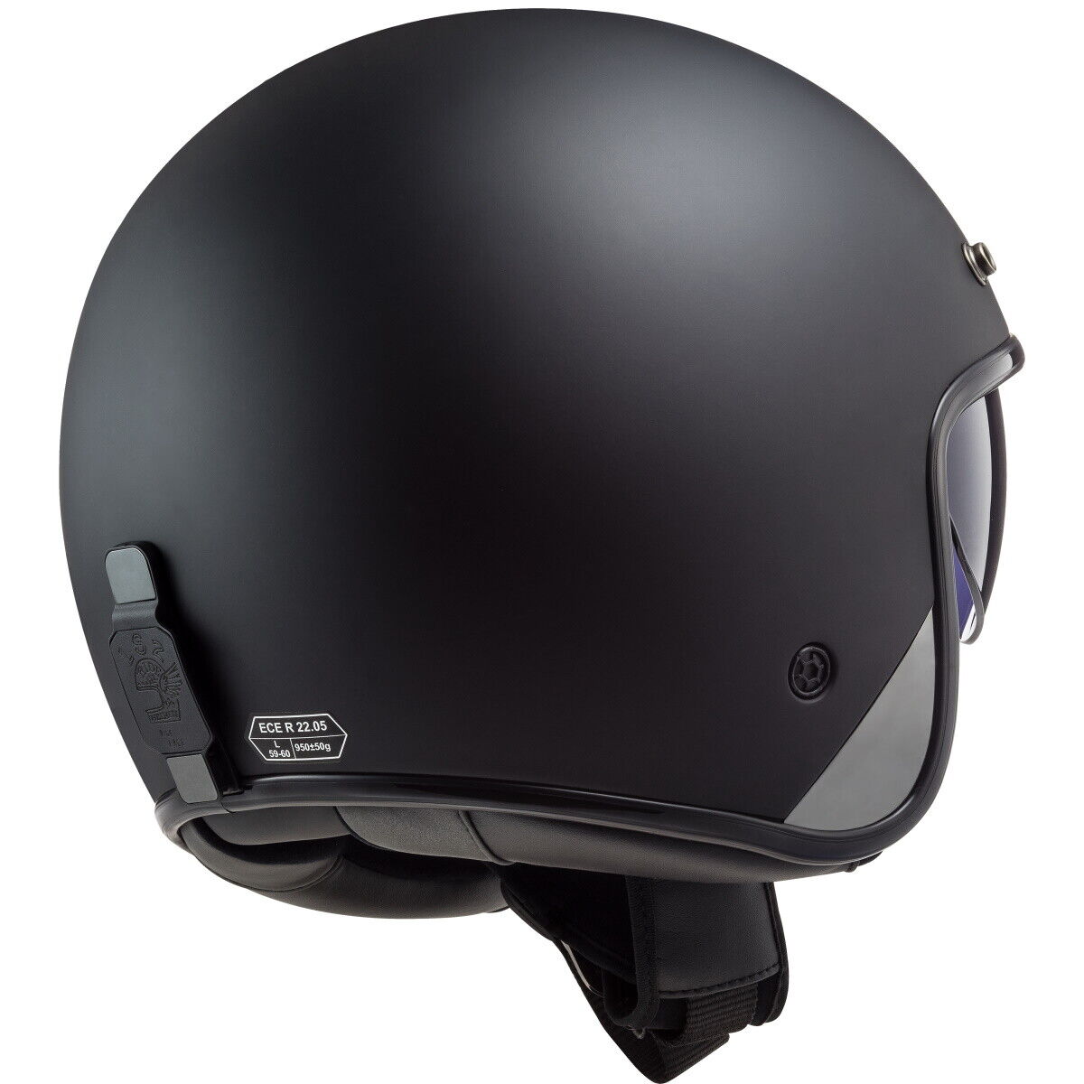 Riderwear | LS2 OF601 BOB II Open Face Helmet - Matt Black