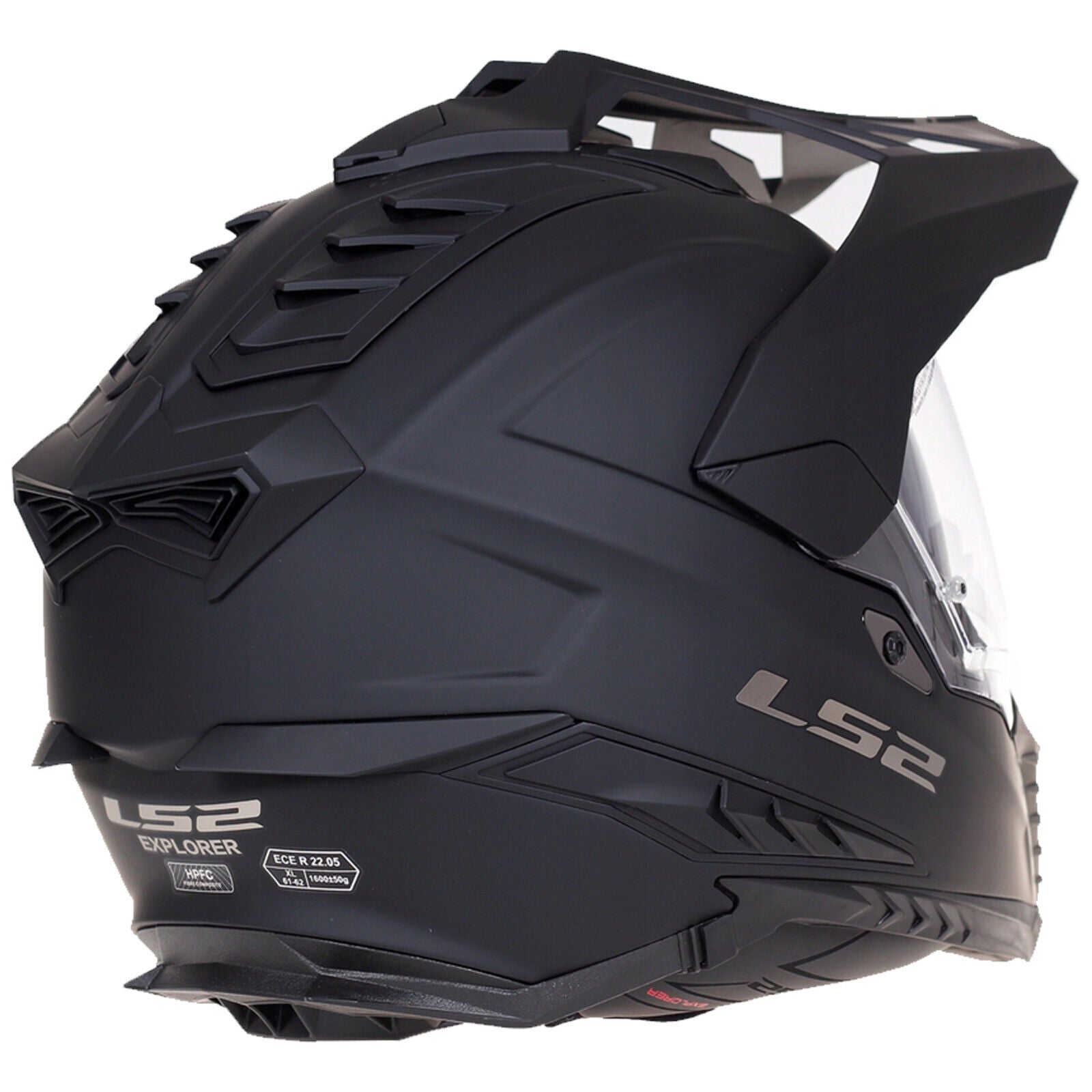 LS2 MX701 EXPLORER MOTOCROSS FIBREGLASS HELMET- MATT BLACK