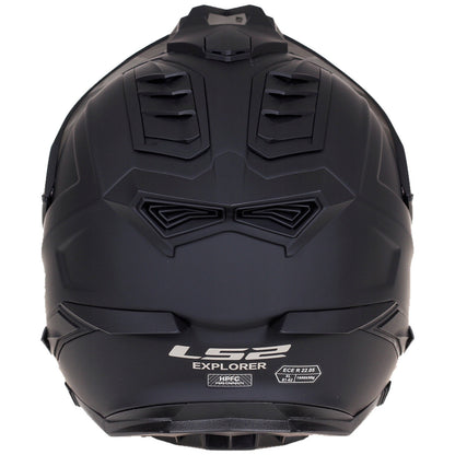 LS2 MX701 EXPLORER MOTOCROSS FIBREGLASS HELMET- MATT BLACK