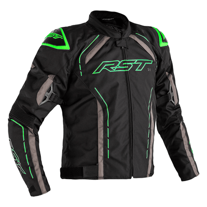 S1 CE MENS TEXTILE JACKET - NEON GREEN