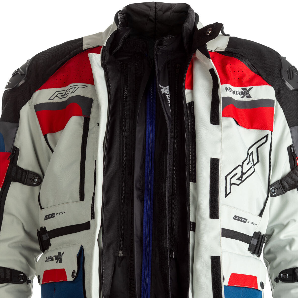 PRO SERIES ADVENTURE-X CE MENS TEXTILE JACKET - ICE BLUE RED