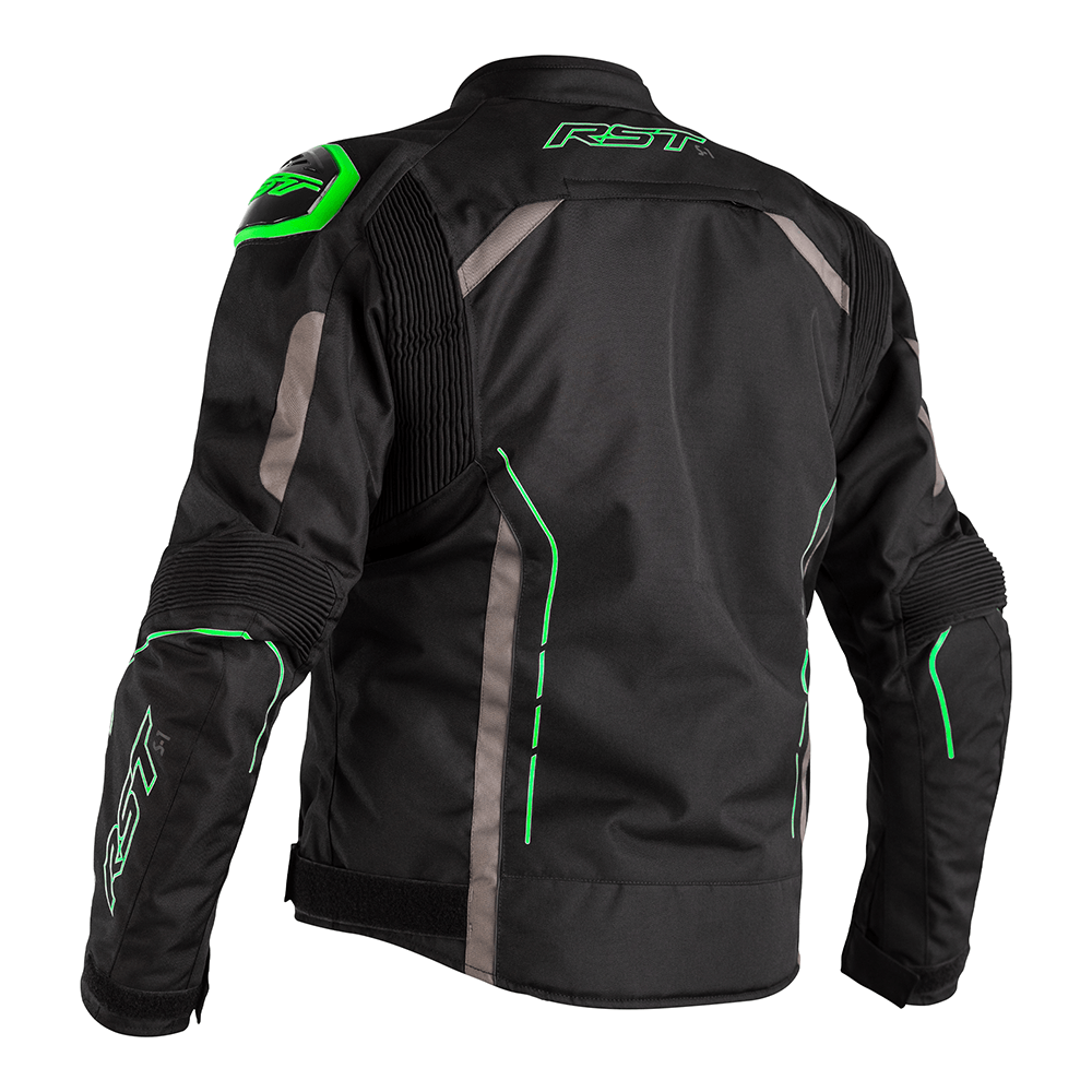 S1 CE MENS TEXTILE JACKET - NEON GREEN