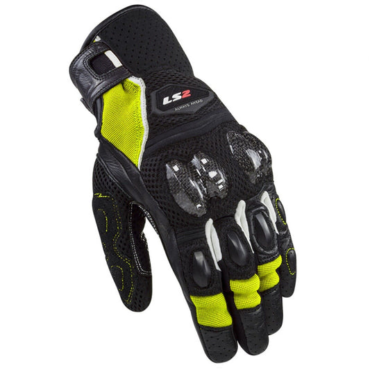 LS2 SPARK 2 AIR MAN GLOVES - BLACK H-V YELLOW