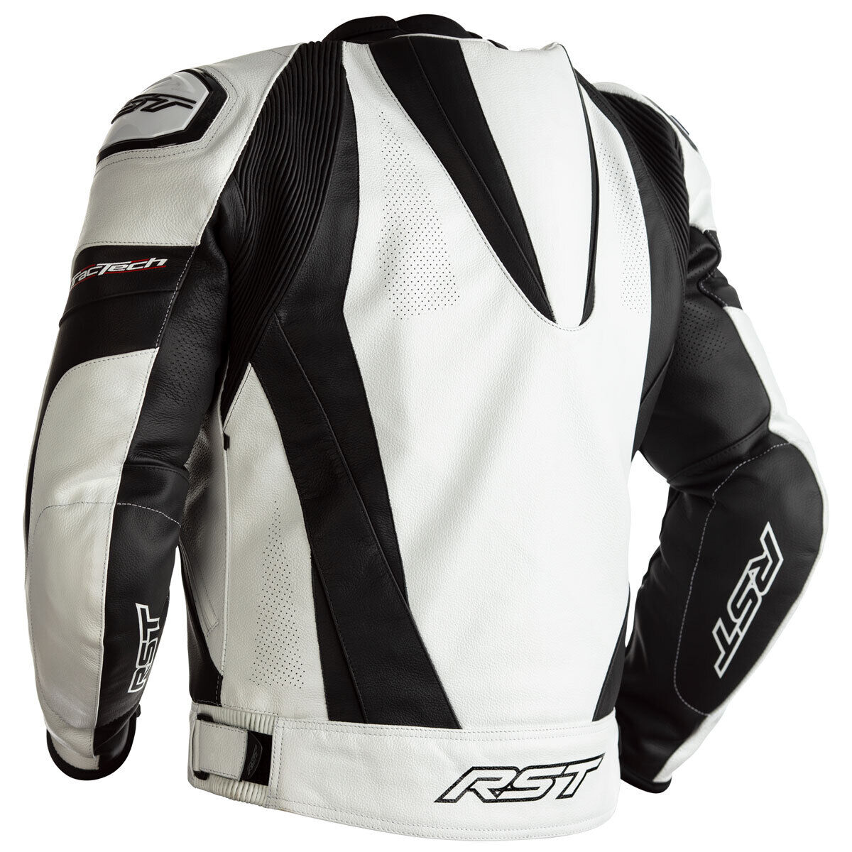 TRACTECH EVO 4 CE MENS LEATHER JACKET - WHITE