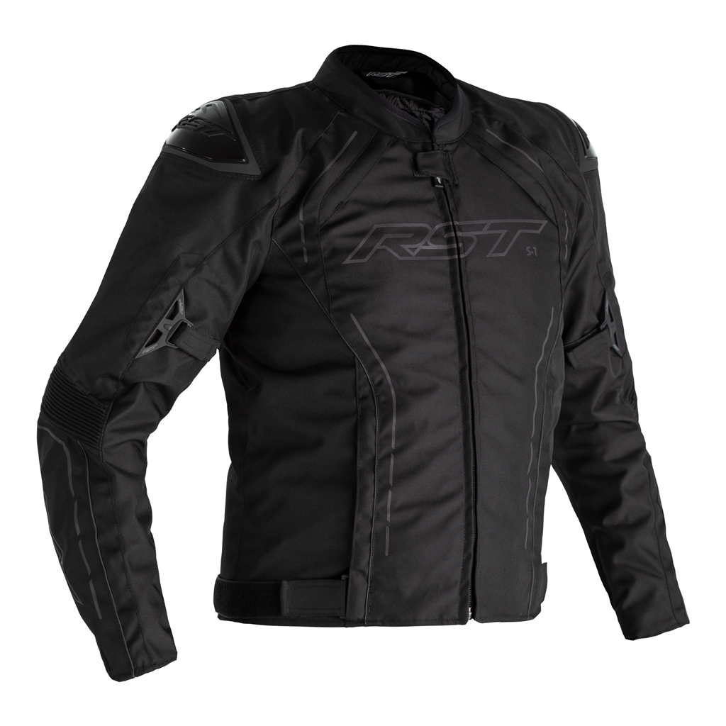S1 CE MENS TEXTILE JACKET - BLACK