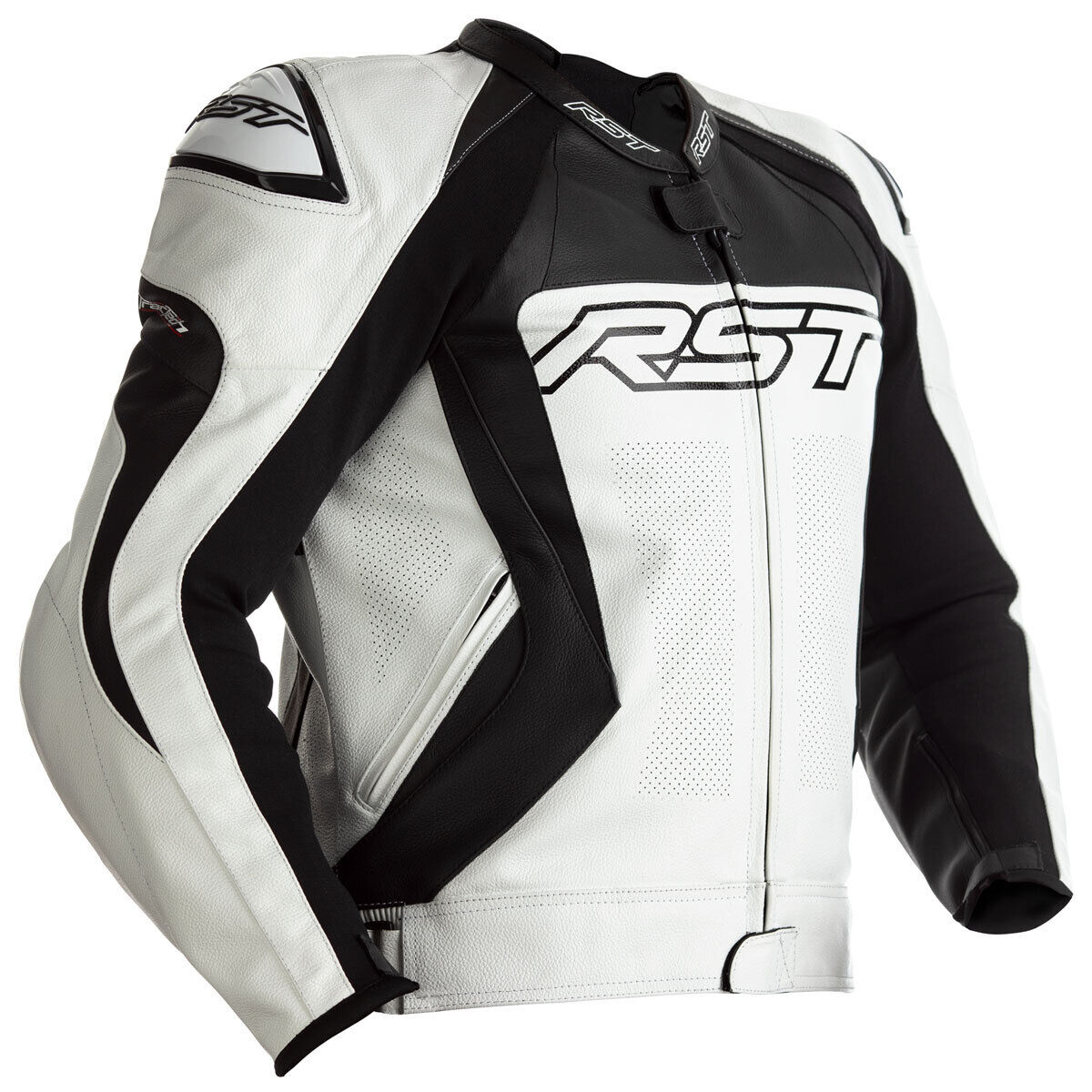 TRACTECH EVO 4 CE MENS LEATHER JACKET - WHITE