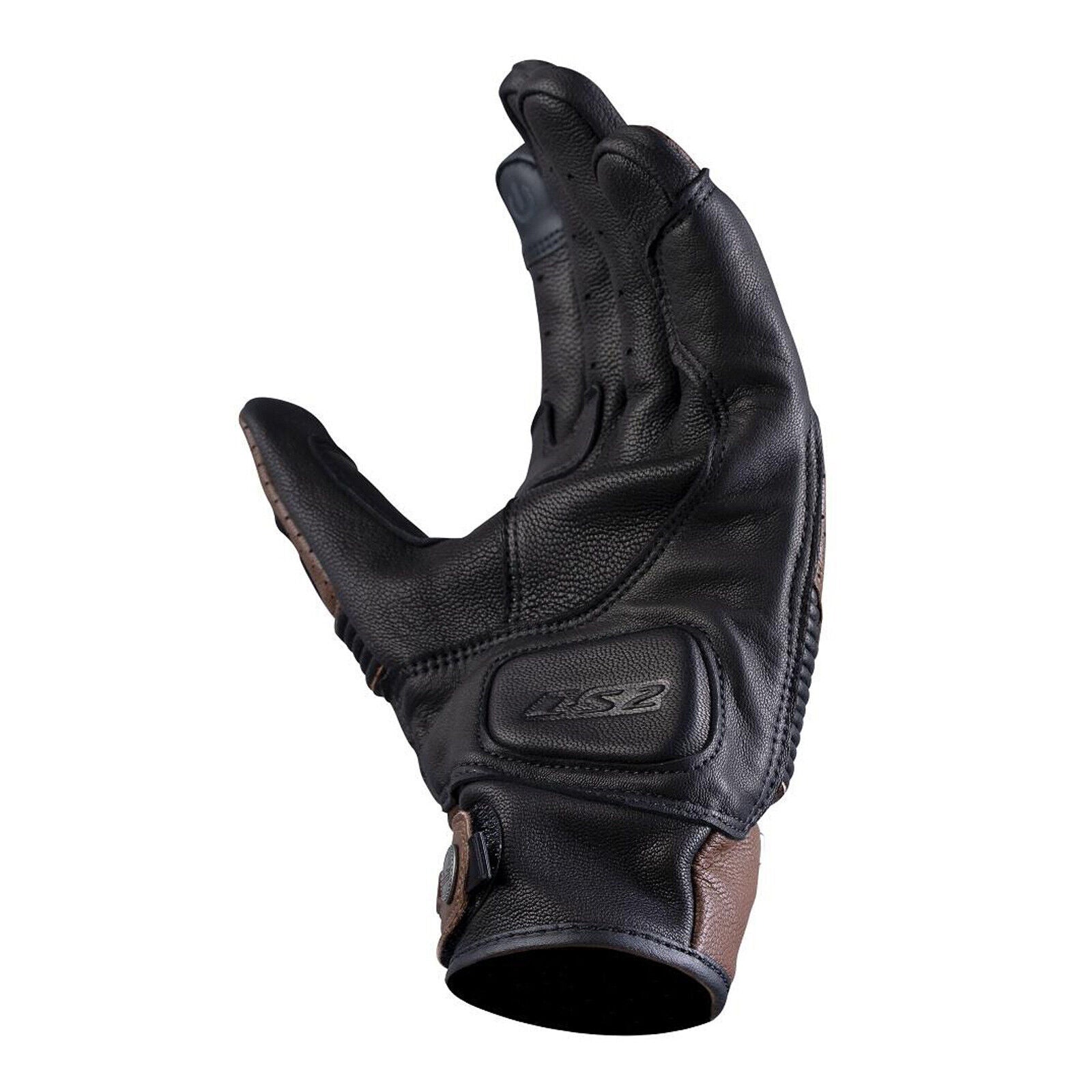 LS2 DUSTER MAN LEATHER GLOVES - BROWN