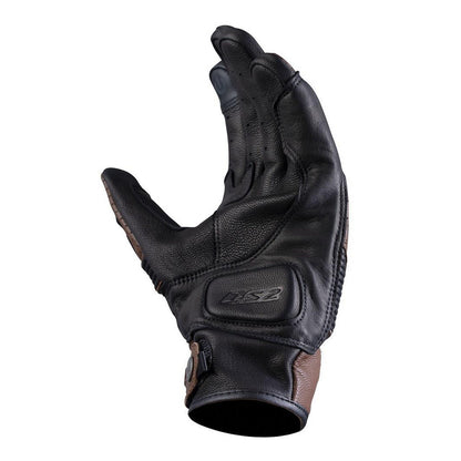LS2 DUSTER MAN LEATHER GLOVES - BROWN