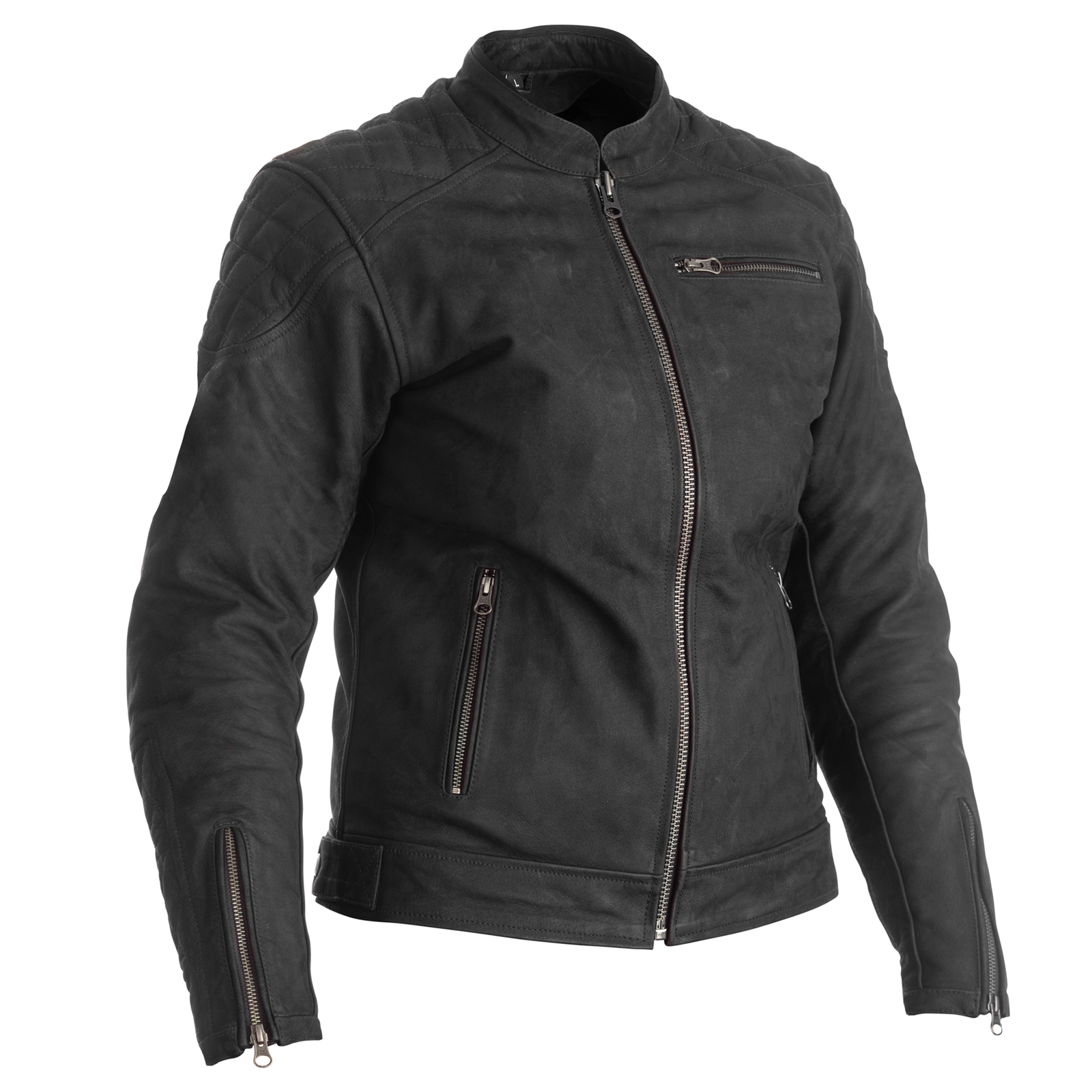 RIPLEY 2 CE LADIES LEATHER JACKET - BLACK