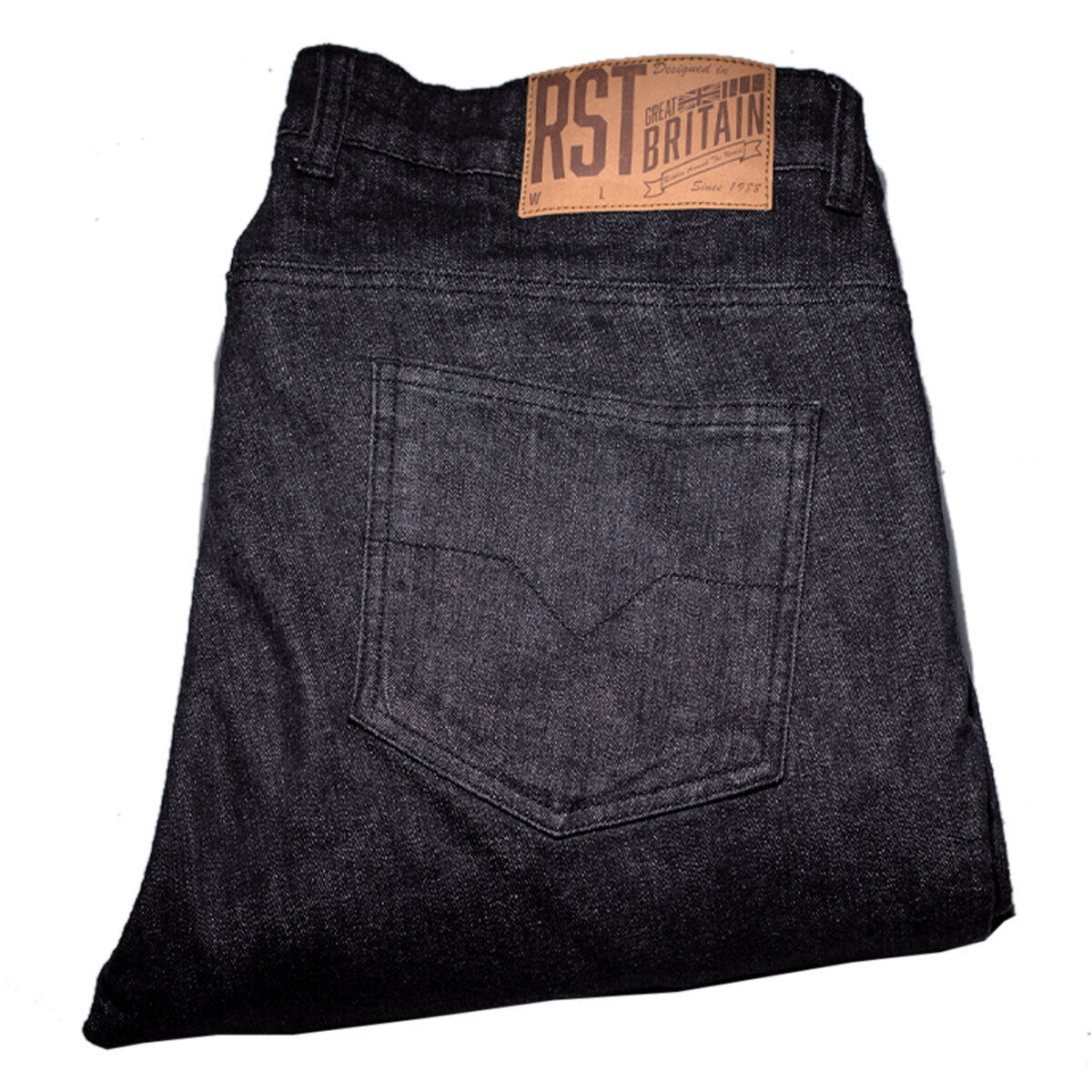 RST X KEVLAR® TAPERED-FIT CE MENS TEXTILE JEANS - BLACK DENIM