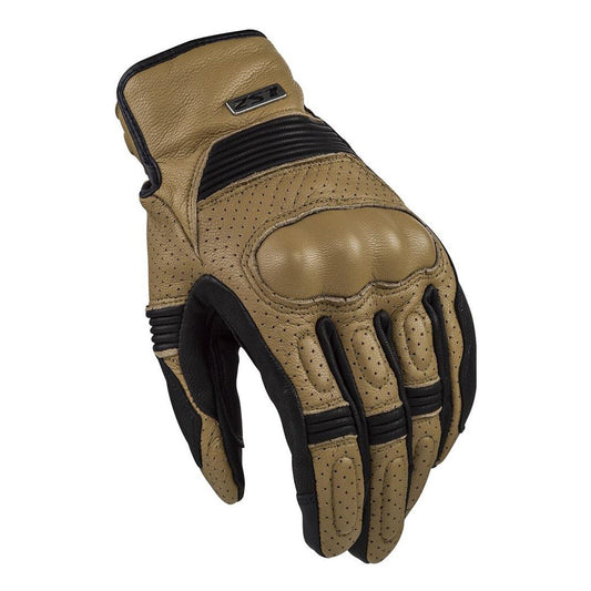 LS2 DUSTER MAN LEATHER GLOVES - TOBACCO
