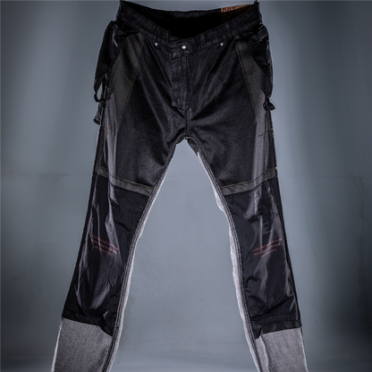 RST X KEVLAR® TAPERED-FIT CE MENS SL TEXTILE JEANS - BLACK DENIM
